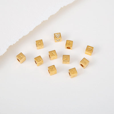 14k Gold Blocks for Necklace or Bracelet - Capsul