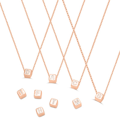 Custom Mini Bling Block Necklace
