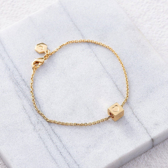 Custom 14k Gold Block Bracelet - Capsul