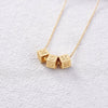 Custom 14k Gold Block Necklace