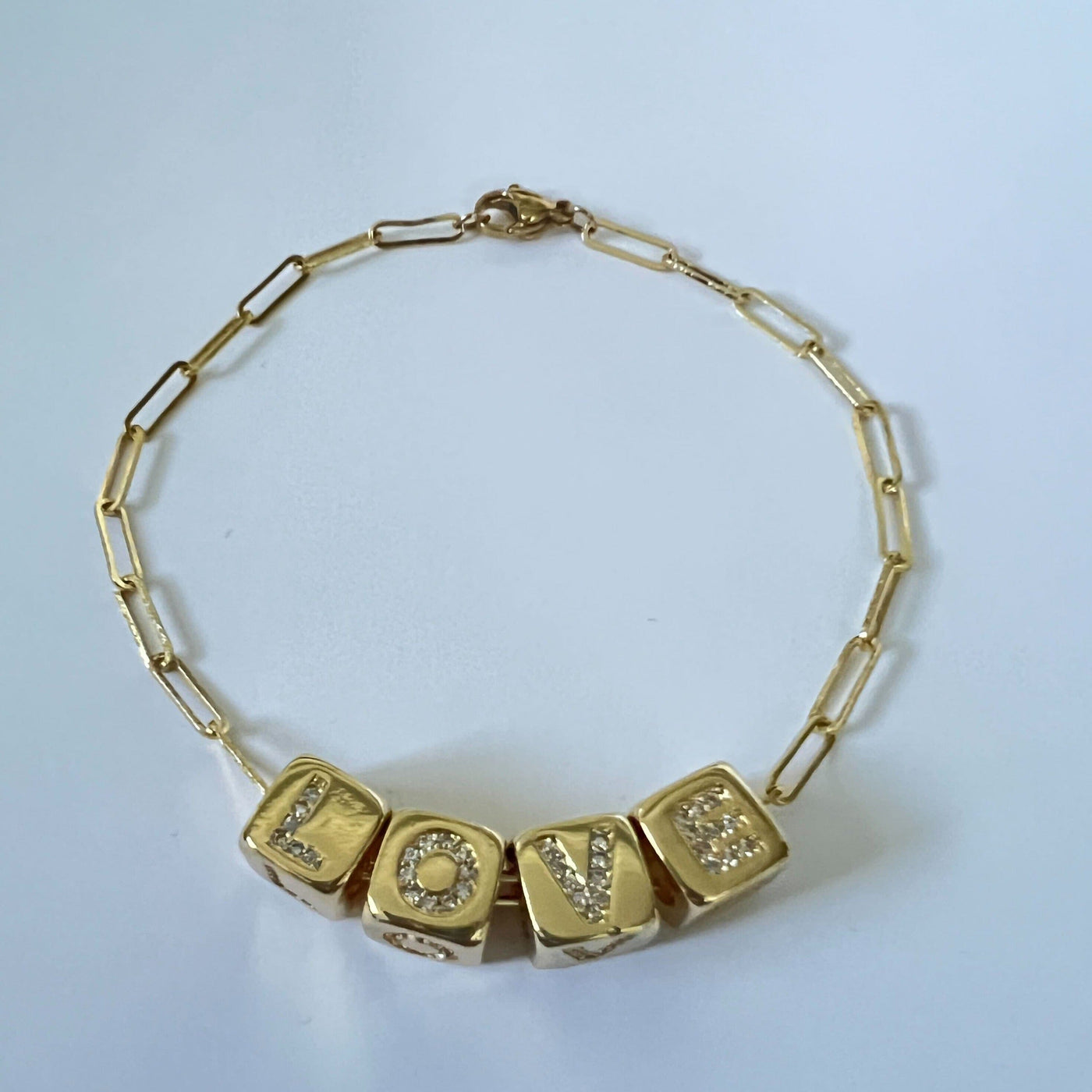 Custom Bling Block Bracelet
