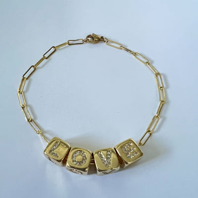 Custom Bling Block Bracelet