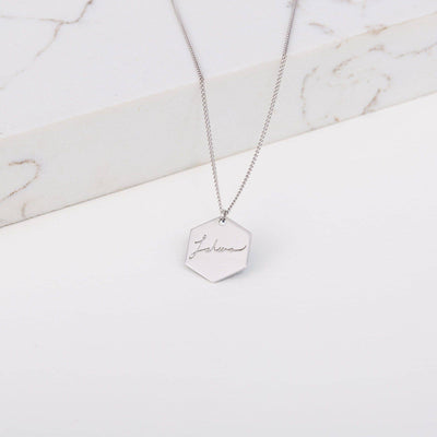 Custom Capsul Hexagon Necklace | Hexagon Initial Necklace - Capsul