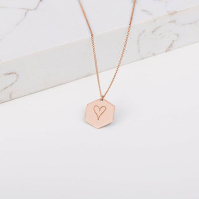 Custom Capsul Hexagon Necklace | Hexagon Initial Necklace - Capsul