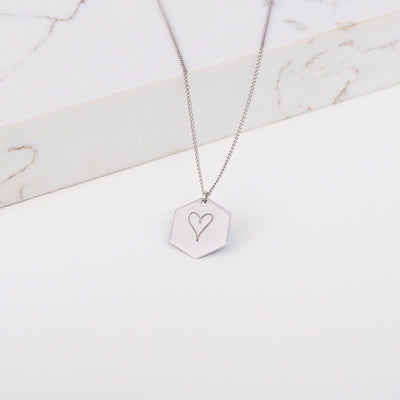 Custom Capsul Hexagon Necklace | Hexagon Initial Necklace - Capsul