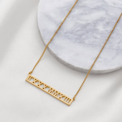 Custom Cut Out Bar Necklace | Personalized Bar Necklace - Capsul