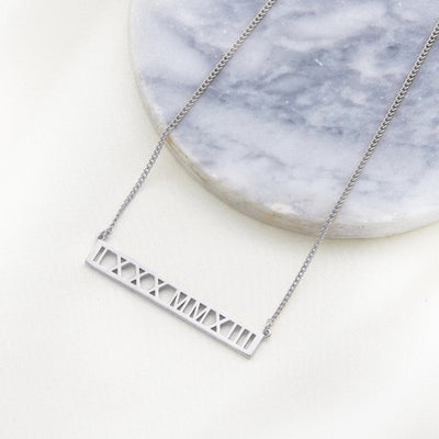 Custom Cut Out Bar Necklace | Personalized Bar Necklace - Capsul