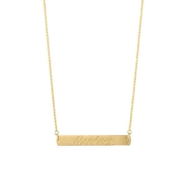 Custom Horizontal Bar Necklace - Capsul