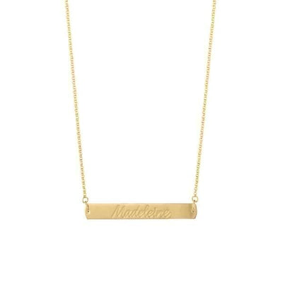 Custom Horizontal Bar Necklace - Capsul