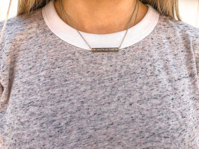 Custom Horizontal Bar Necklace - Capsul