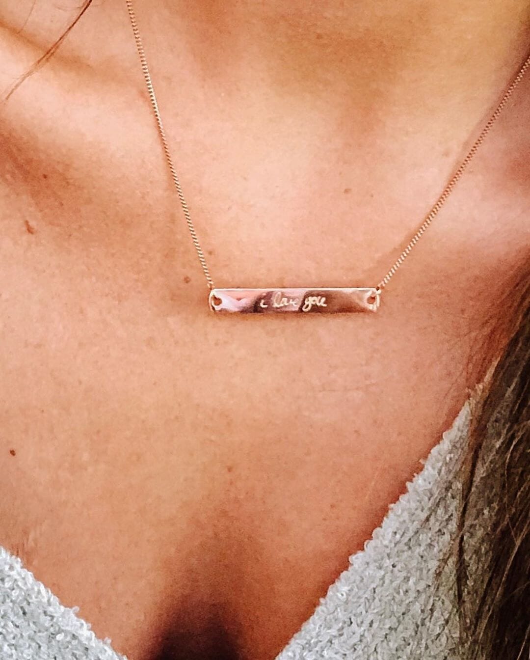 Custom Horizontal Bar Necklace - Capsul