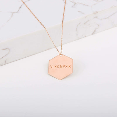 Custom Large Capsul Hexagon Necklace - Capsul