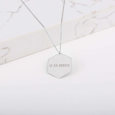 Custom Large Capsul Hexagon Necklace - Capsul