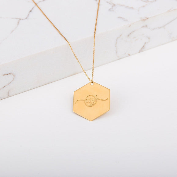 Custom Large Capsul Hexagon Necklace - Capsul