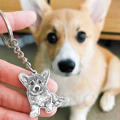 Custom Laser-cut Portrait Keychain - Capsul