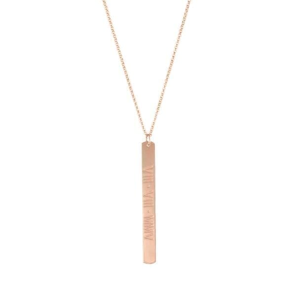 Custom Vertical Bar Necklace - Capsul