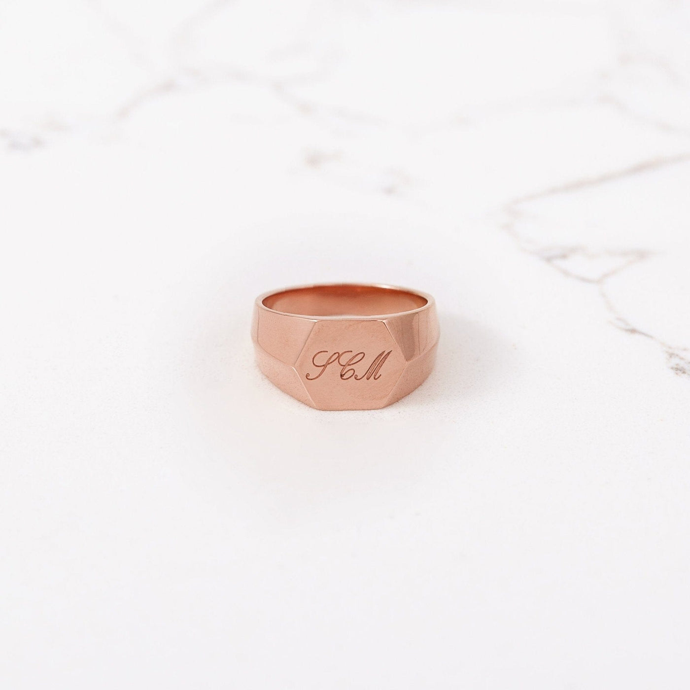 Custom Wide Signet Ring - Capsul