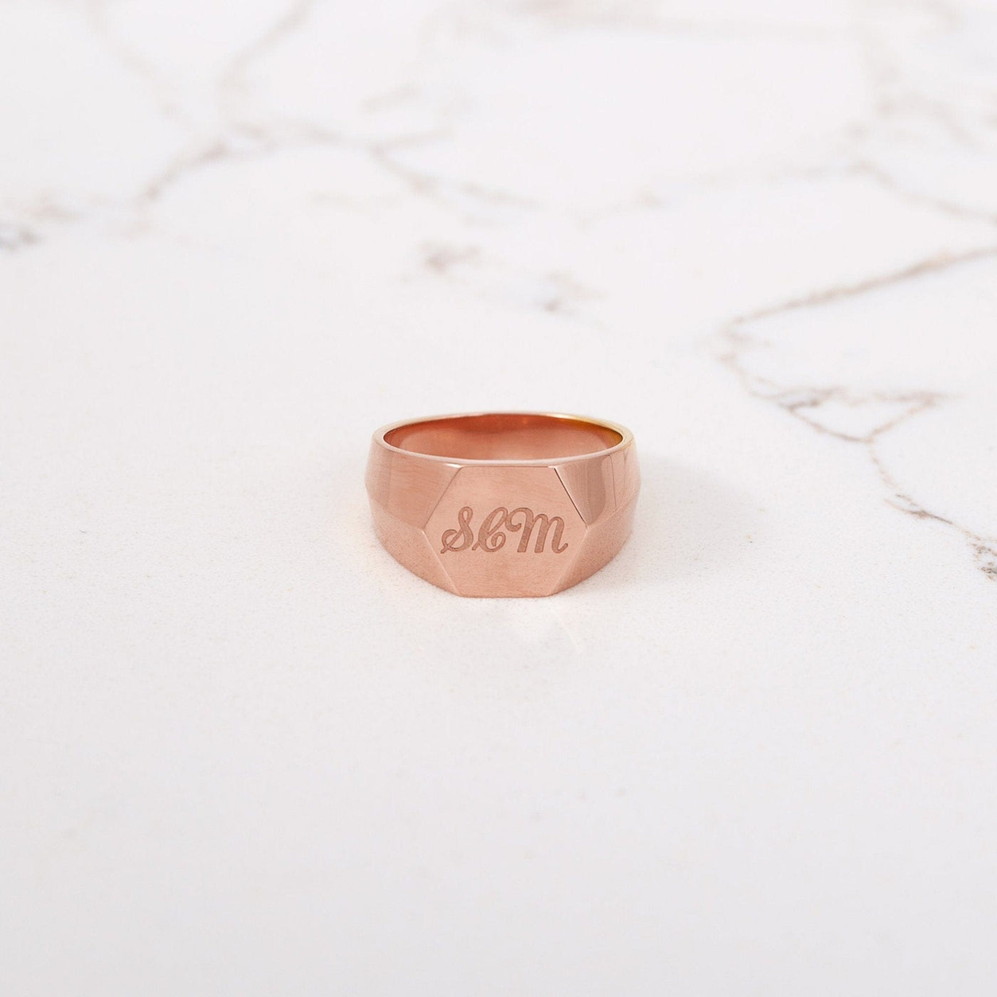 Custom Wide Signet Ring - Capsul