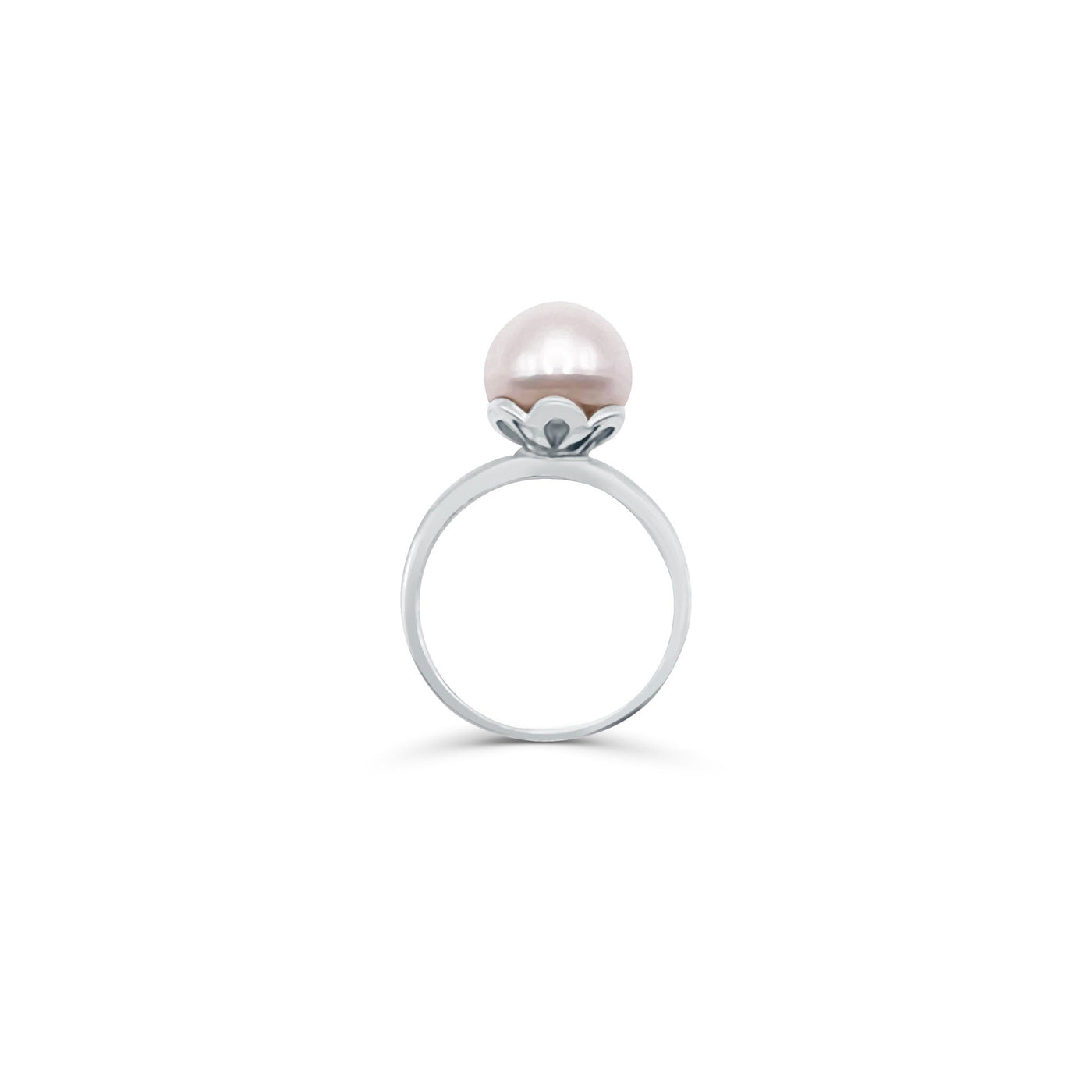 12 mm Sterling Silver Classic Pearl Cocktail Ring - Capsul