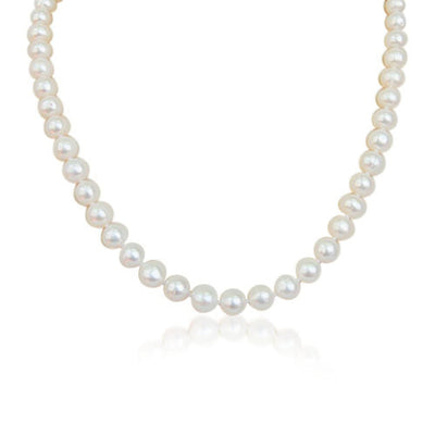 7 mm 16" - 17" Sterling Silver Freshwater Pearls Necklace - Capsul