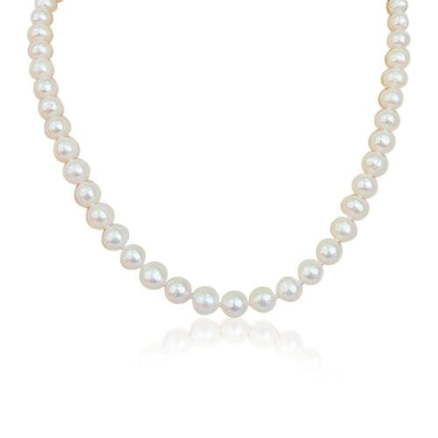 8 mm 16" Freshwater Pearls Necklace with Heart Toggle Clasp - Capsul