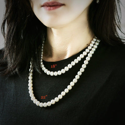 8 mm Sterling Silver Freshwater Pearls Necklace - Capsul