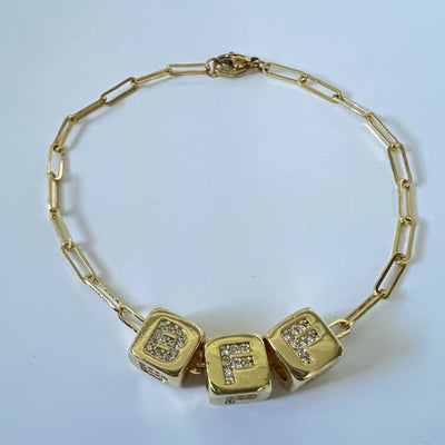 Custom Bling Block Bracelet - Capsul