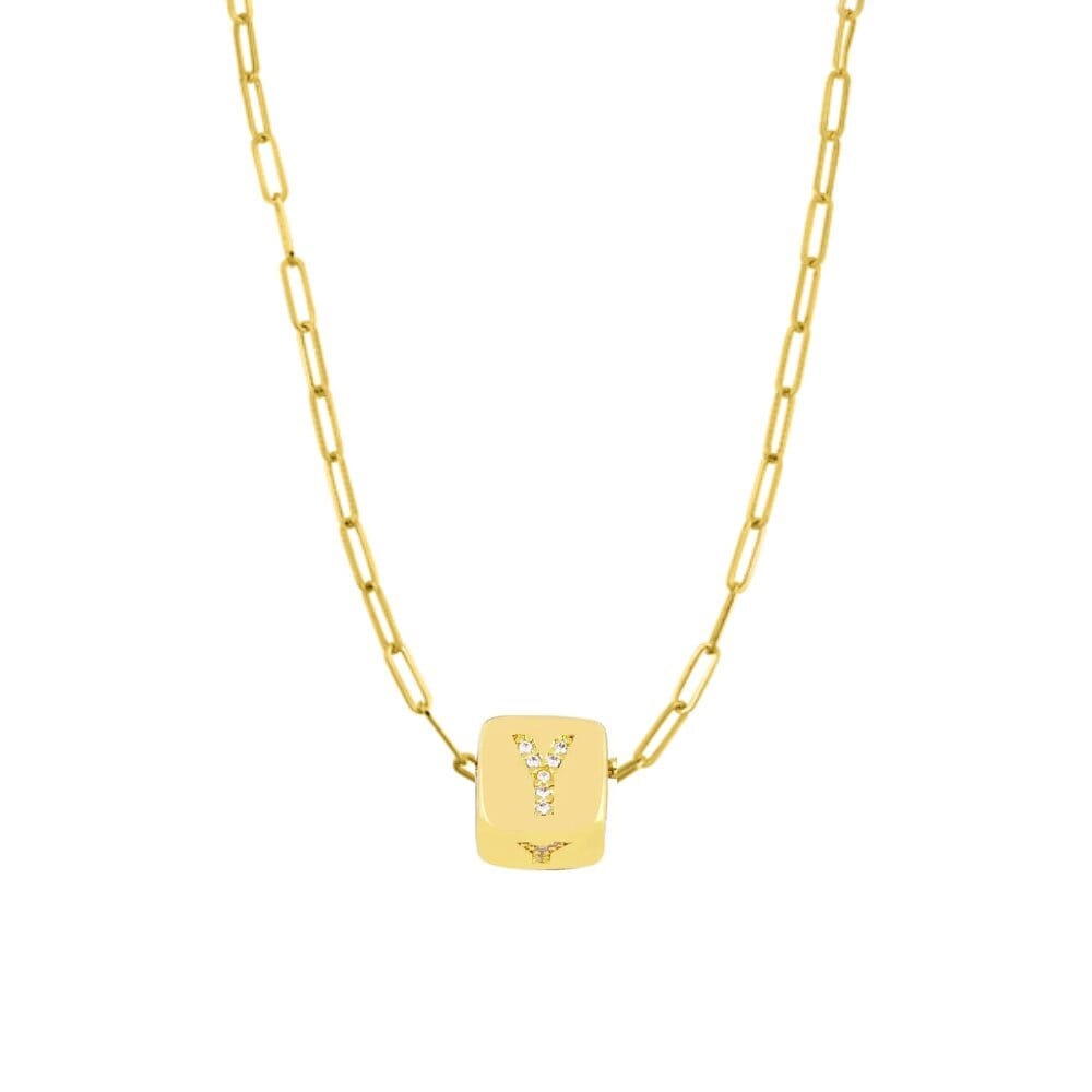 Custom Bling Block Necklace - Capsul
