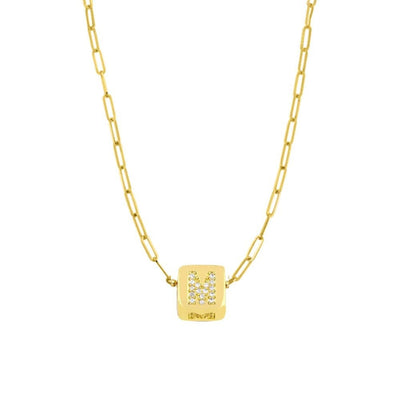 Custom Bling Block Necklace - Capsul