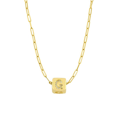 Custom Bling Block Necklace - Capsul