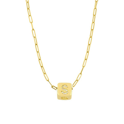 Custom Bling Block Necklace - Capsul