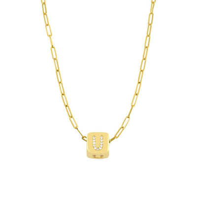Custom Bling Block Necklace - Capsul