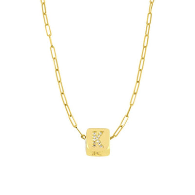 Custom Bling Block Necklace - Capsul