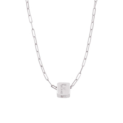 Custom Bling Block Necklace - Capsul