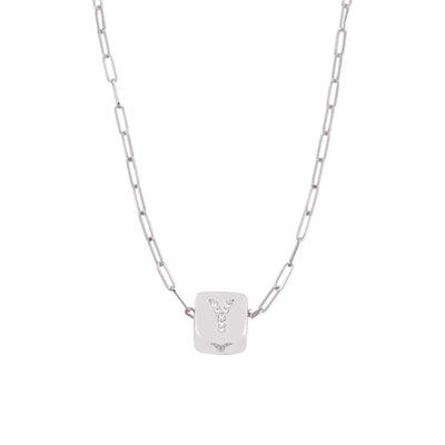 Custom Bling Block Necklace - Capsul