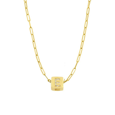 Custom Bling Block Necklace - Capsul