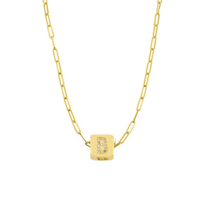 Custom Bling Block Necklace - Capsul