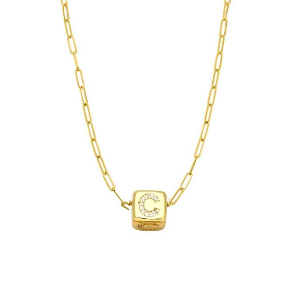 Custom Bling Block Necklace - Capsul