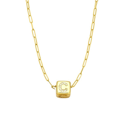 Custom Bling Block Necklace - Capsul