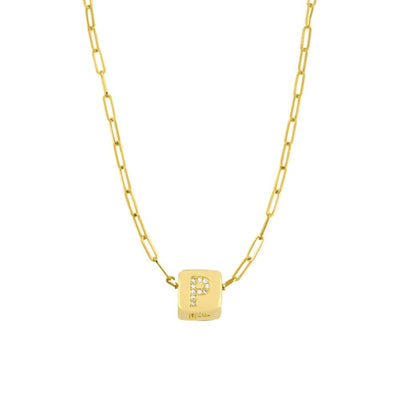 Custom Bling Block Necklace - Capsul