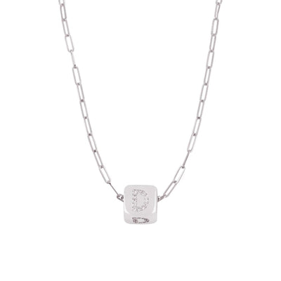 Custom Bling Block Necklace - Capsul