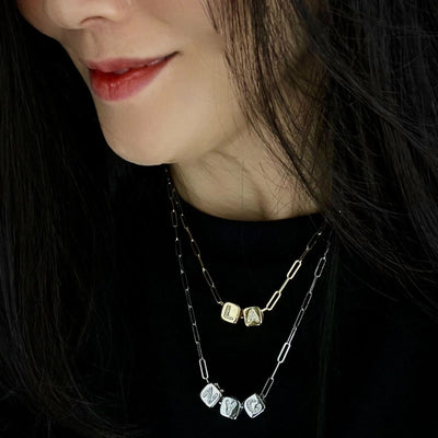 Custom Bling Block Necklace - Capsul