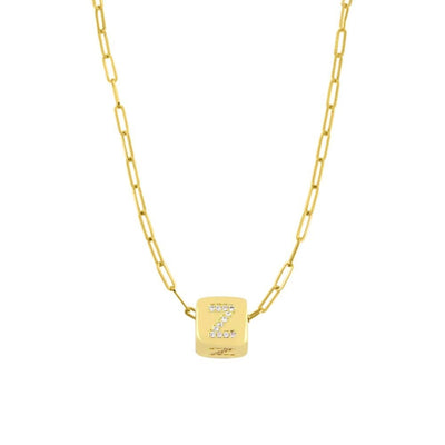 Custom Bling Block Necklace - Capsul
