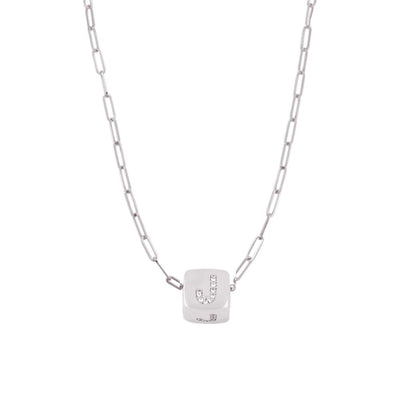 Custom Bling Block Necklace - Capsul