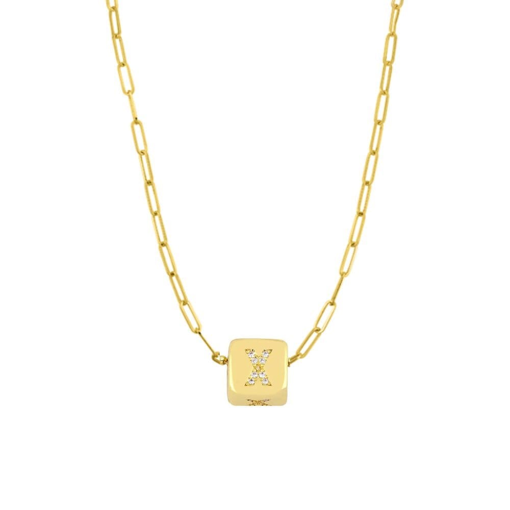 Custom Bling Block Necklace - Capsul