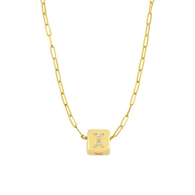 Custom Bling Block Necklace - Capsul