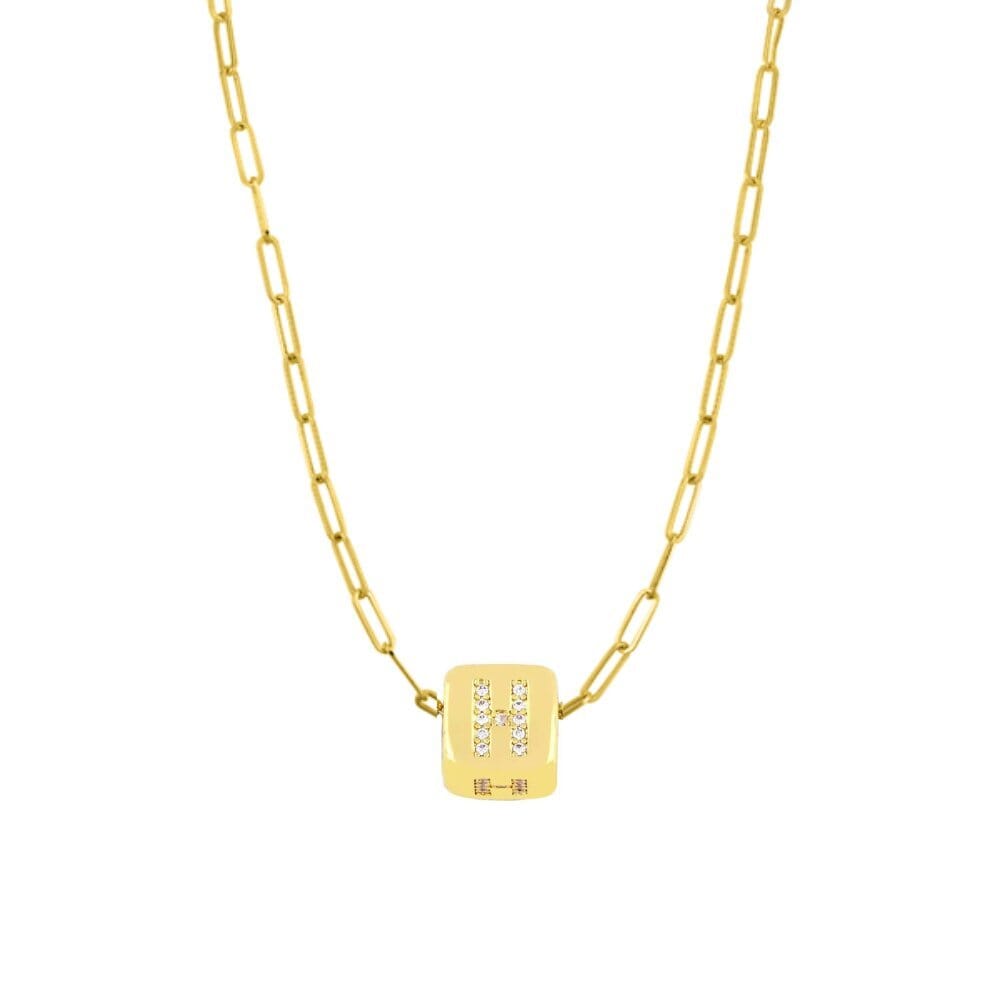 Custom Bling Block Necklace - Capsul