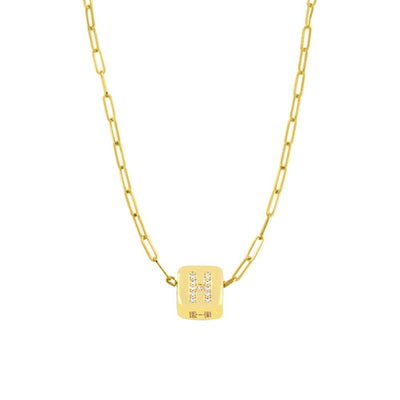 Custom Bling Block Necklace - Capsul