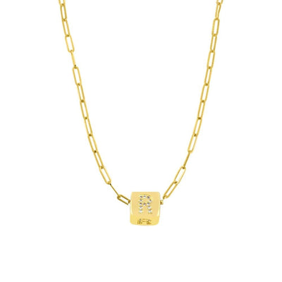 Custom Bling Block Necklace - Capsul