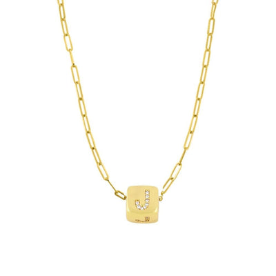 Custom Bling Block Necklace - Capsul
